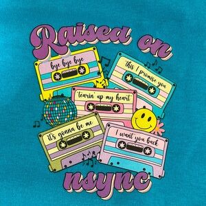 *NSYNC fan tee in tropical blue size unisex large